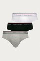 Tommy Hilfiger - Slipy (3-pack) dzianina szary 1U87903766.NOS