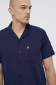 Бавовняна піжама Lyle & Scott темно-синій RILEY.9073