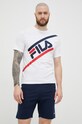 Fila piżama bawełniana nadruk biały FPS1094