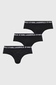 Karl Lagerfeld slipy 225M2102 (3-pack) wzorzyste czarny 225M2102