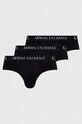 Сліпи Armani Exchange 3-pack трикотаж чорний 957024.CC282.NOS