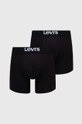 černá Boxerky Levi's 2-pack Pánský