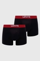 černá Boxerky Levi's 2-pack Pánský