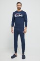 Fila pijamale de bumbac set bleumarin FPS1129