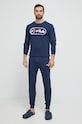 Fila set de pijama de bumbac set bleumarin FPS1129