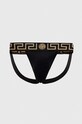 Εσώρουχο jockstrap Versace πλεκτό ύφασμα μαύρο AUU01017