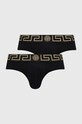 Versace slipy 2-pack dzianina czarny AU10180.A232741