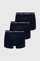 Боксери Karl Lagerfeld 3-pack трикотаж темно-синій 240M2110