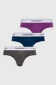 фиолетовой Слипы Calvin Klein Underwear 3 шт Мужской