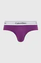 Slipy Calvin Klein Underwear 3-pak fialová