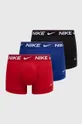 rosso Nike boxer pacco da 3 Uomo