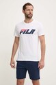 Bavlněné pyžamo Fila sada bílá FPS1189