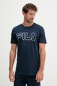 Fila set de pijama de bumbac set bleumarin FPS1191
