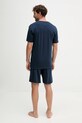 Fila set de pijama de bumbac bleumarin FPS1191