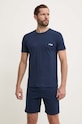 Fila set de pijama de bumbac set bleumarin FPS1194