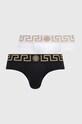 Versace slipy 2-pack nadruk biały AU10180.1A10011