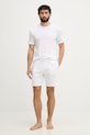 BOSS šortky lounge pánske s bavlnou Waffle Shorts 50535884 biela AA00