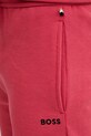 BOSS loungewear kratke hlače moške z bombažem Waffle Shorts rdeča 50535884