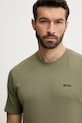 BOSS tricou lounge Waffle T-Shirt verde 50535891