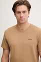 BOSS loungwear tričko pánské Waffle T-Shirt hnědá 50535891