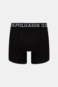 U.S. Polo Assn. bokserki męskie bawełniane z elastanem USPA Trunk 3-pack MUP3438 czarny AA00
