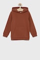 Dječja dukserica Name it bez uzorka smeđa 13192126.MapleSyrup