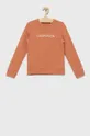 oranžna Otroška bombažna mikica Calvin Klein Jeans Fantovski