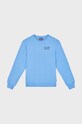 EA7 Emporio Armani hanorac de bumbac pentru copii print albastru 8NBM51.BJ05Z