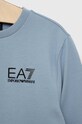 Băieți EA7 Emporio Armani hanorac de bumbac pentru copii 8NBM51.BJ05Z albastru