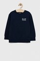 EA7 Emporio Armani hanorac de bumbac pentru copii print bleumarin 8NBM51.BJ05Z