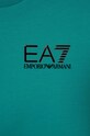 CHLAPEC Dětská bavlněná mikina EA7 Emporio Armani 8NBM51.BJ05Z tyrkysová
