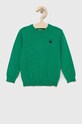 Дитячий бавовняний светр United Colors of Benetton інші зелений 1098H100S.P.NOS