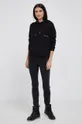 Armani Exchange bombažni pulover črna