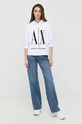 Armani Exchange bluza bawełniana 8NYM52.YJ68Z.NOS 8NYM52.YJ68Z.NOS biały AA00