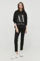 Βαμβακερή μπλούζα Armani Exchange μαύρο