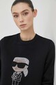 Karl Lagerfeld bluza bawełniana czarny 230W1870
