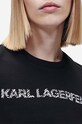 Îmbrăcăminte Karl Lagerfeld bluza Elongated Logo Zebra Sweat 221W1815 negru