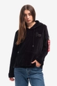 μαύρο Μπλούζα Alpha Industries Bluza Alpha Industries Frottee Hoody 108040 03 Γυναικεία