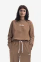 brązowy Ellesse bluza bawełniana Sappan Sweatshirt Damski