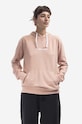 Βαμβακερή μπλούζα Ellesse Daphni Oh Hoody με κουκούλα μπεζ SGM14014