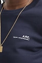 A.P.C. bluza bawełniana Sweat Item F granatowy COEAS.F27663