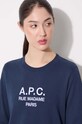 Бавовняна кофта A.P.C. Sweat Tina темно-синій COEBH.F27561