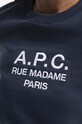 Бавовняна кофта A.P.C. Sweat Tina COEBH.F27561 темно-синій
