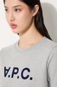 A.P.C. hanorac de bumbac Sweat Viva gri COECQ.F27644