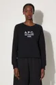 μαύρο Βαμβακερή μπλούζα A.P.C. Sweat Tina Γυναικεία