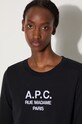 Bavlněná mikina A.P.C. Sweat Tina COEZD-F27561 MARINE COEZD.F27561 černá