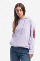 fioletowy Alpha Industries bluza Frottee Hoody Damski