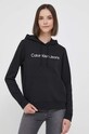 Хлопковая кофта Calvin Klein Jeans с капюшоном чёрный J20J220254