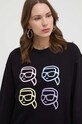 Хлопковая кофта Karl Lagerfeld чёрный 241W1801