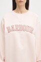 Barbour bluza bawełniana różowy LOL0591